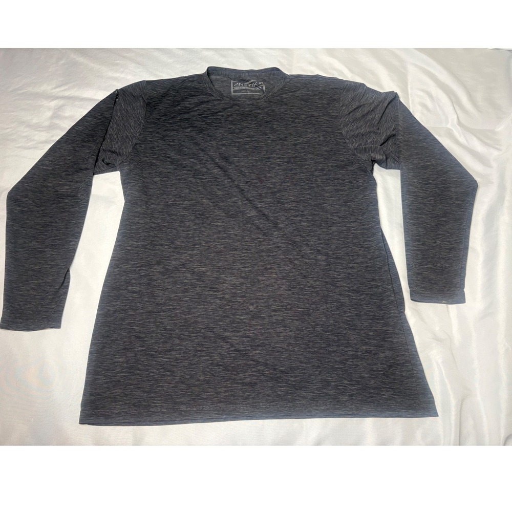 Anetik Premium Performance Shirt Mens Large Gray Excellent UPF 30+ Long Sleeve